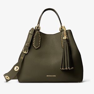 Michael Kors Brooklyn large leather satchel